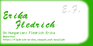 erika fledrich business card